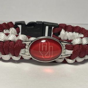 Oklahoma Sooners NCAA Paracord Bracelet NEW Free Shipping!!
